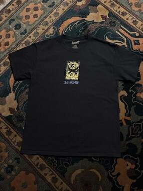 Welcome Skateboards Men's Sun and Moon Graphic T-Shirt Black Size Large